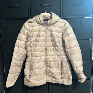 Women's Beige Puffer Jacket